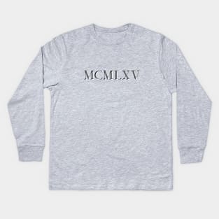 Roman Numeral 1965 Kids Long Sleeve T-Shirt